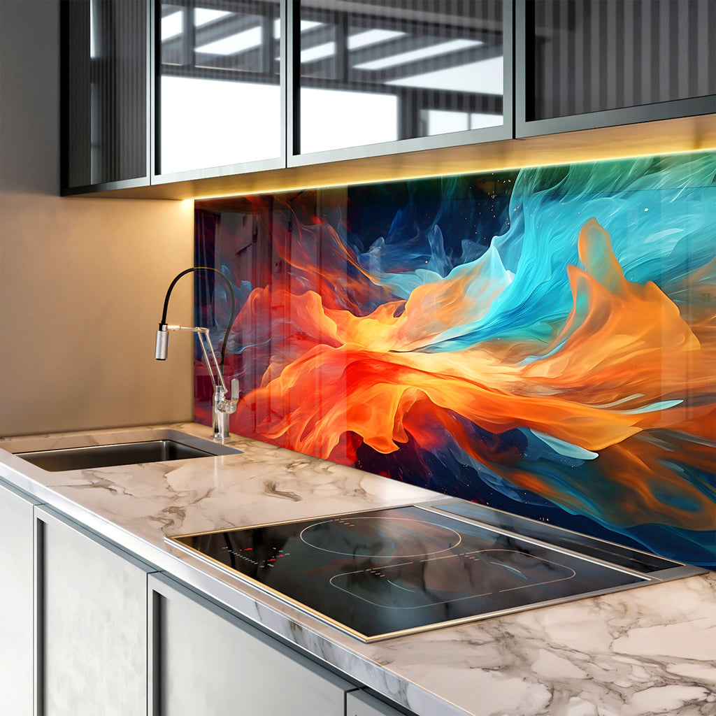 Kitchen Glass Splashback-Kitchen Backsplash Tile-Printed Kitchen Glass Splashback Tempered Glass deals Wall Panel-DIY Kitchen-Modern Kitchen Art