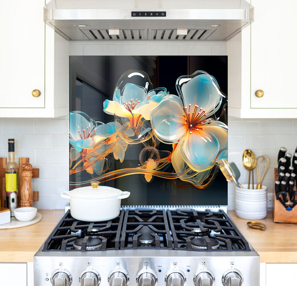 a stove top oven sitting inside of a kitchen