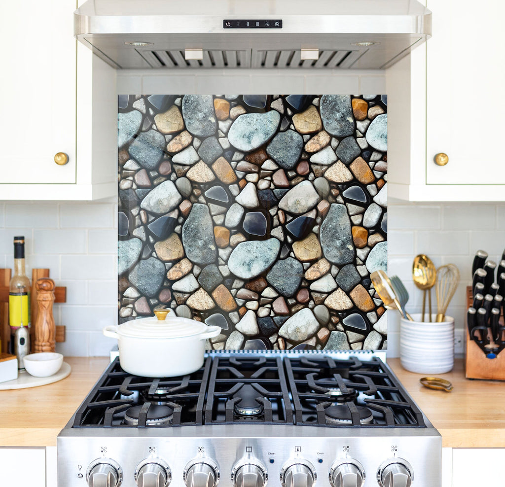 a stove top oven sitting inside of a kitchen