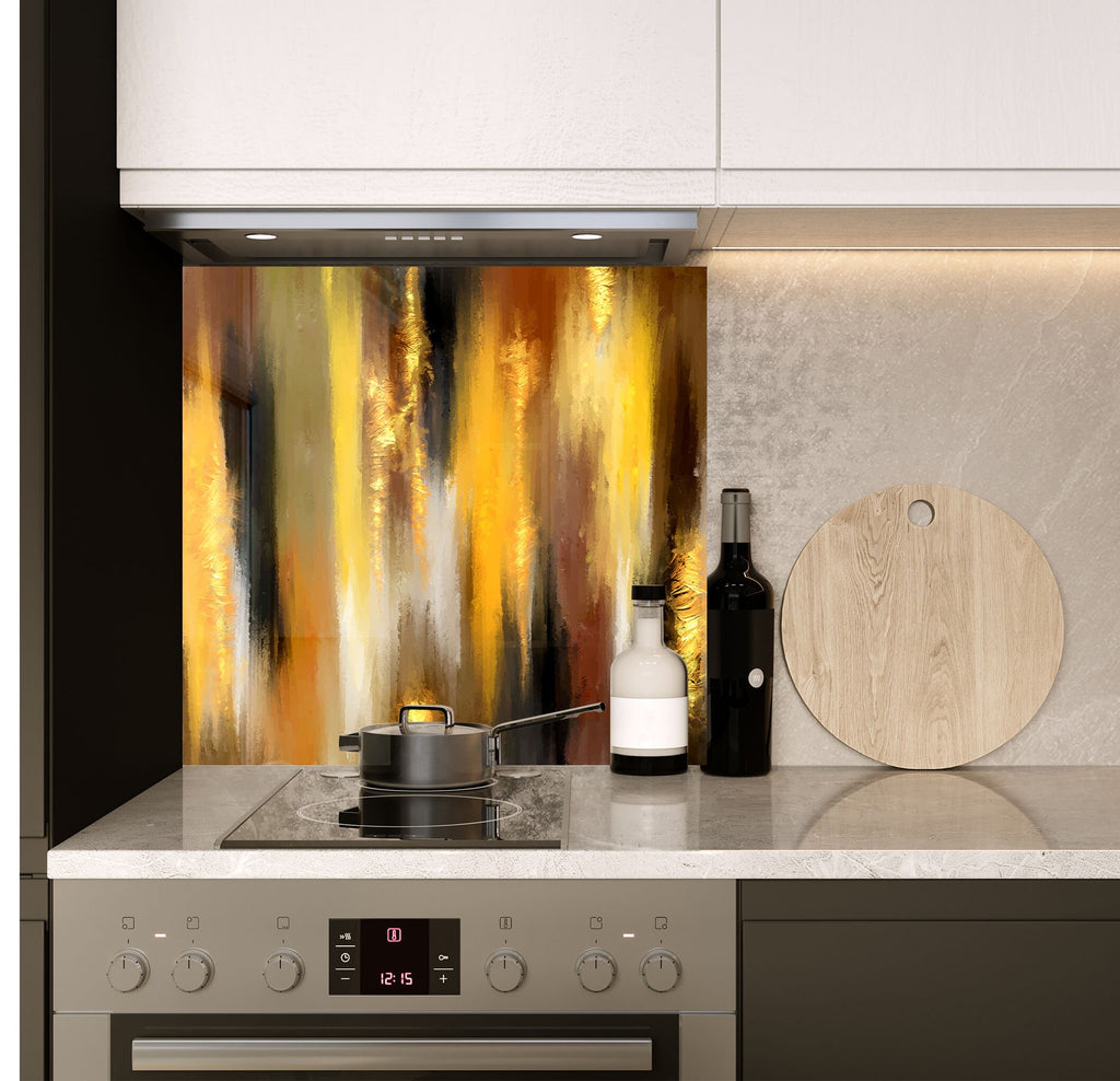 a stove top oven sitting under a wall mounted oven