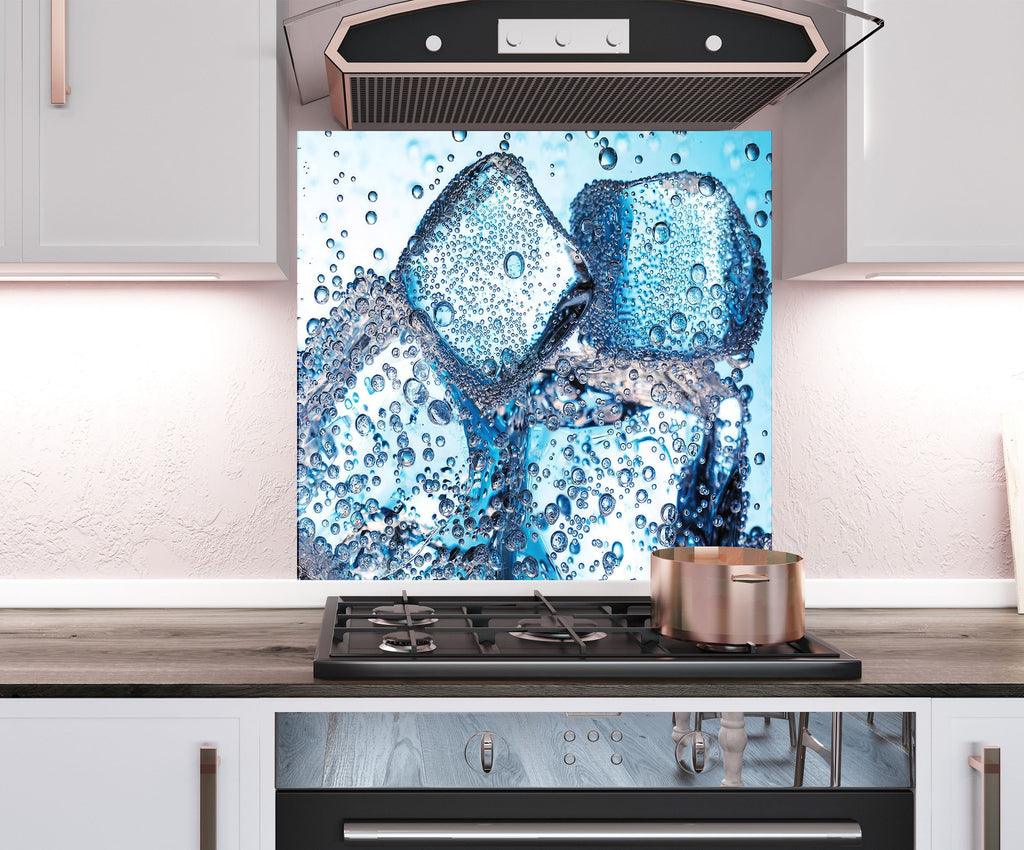 a stove top oven with a painting on it