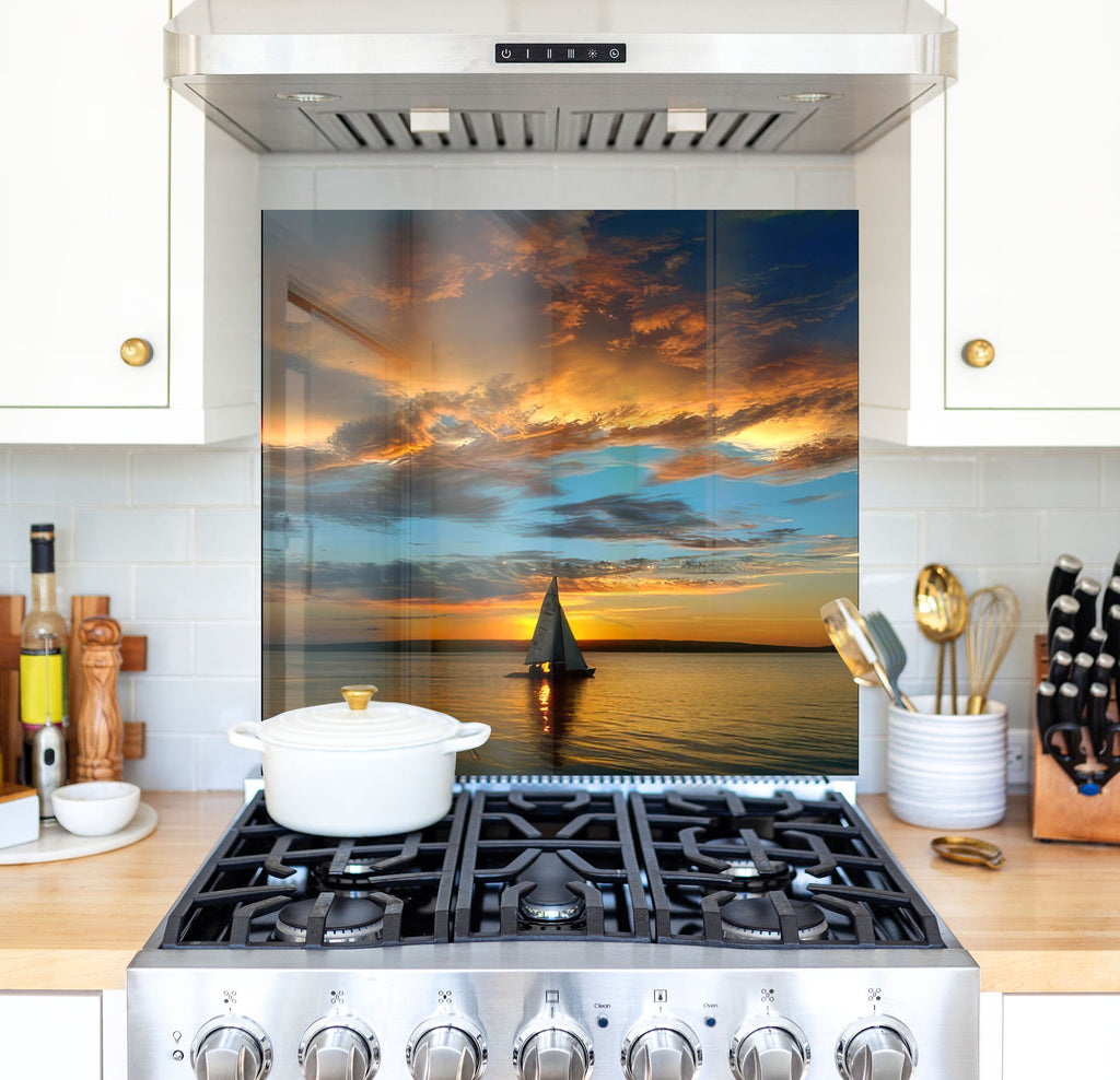 a stove top oven sitting inside of a kitchen