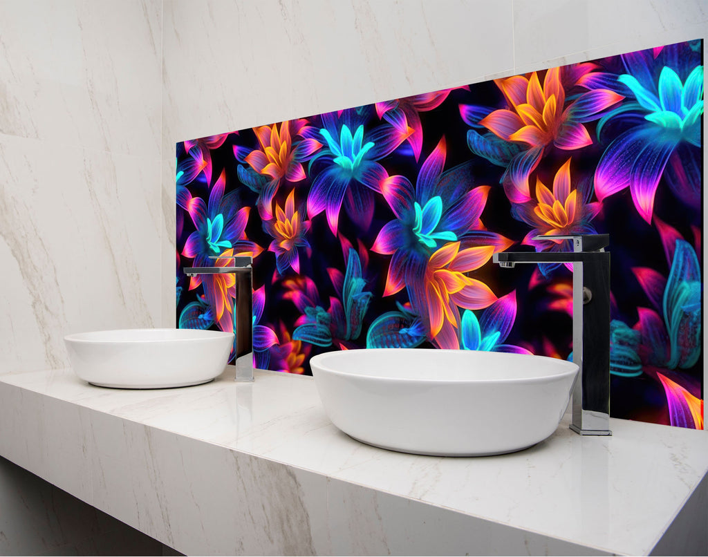 two white bowls on a counter in a bathroom