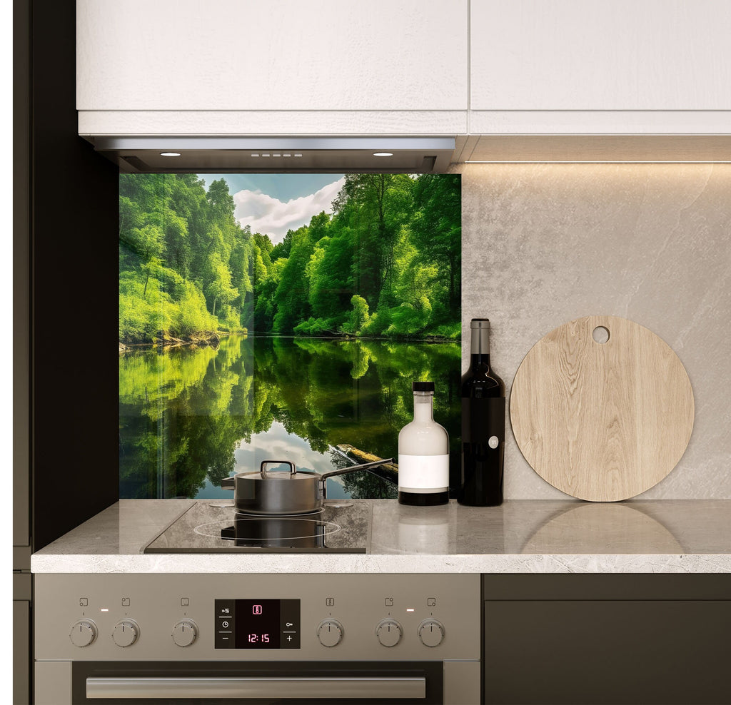 a stove top oven sitting inside of a kitchen