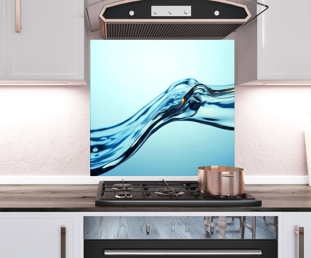 a stove top oven with a painting on it