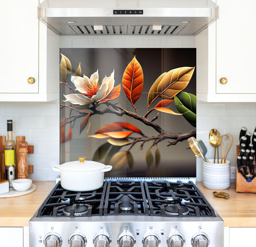 a stove top oven sitting inside of a kitchen