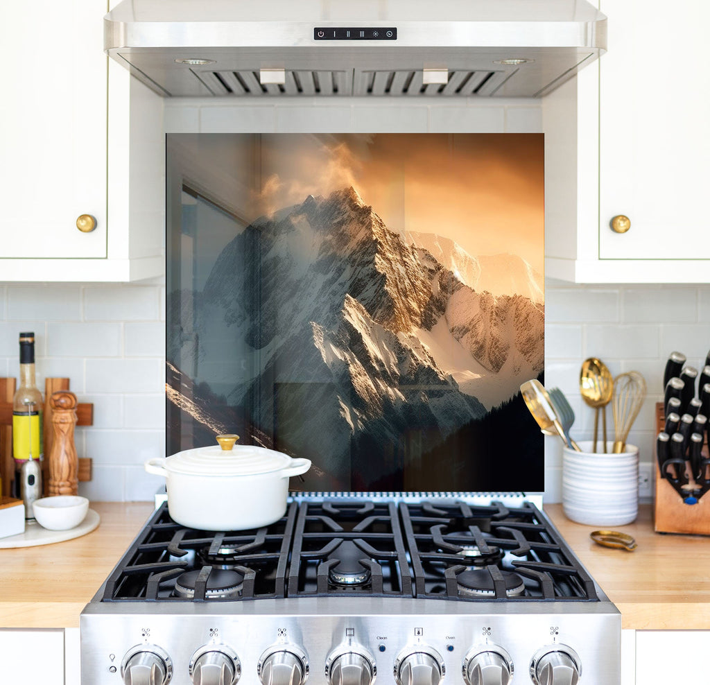 a stove top oven sitting inside of a kitchen