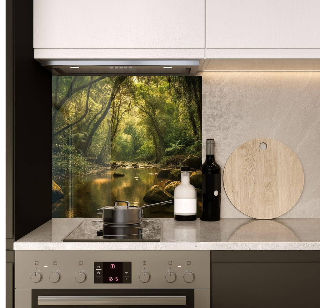 a stove top oven sitting inside of a kitchen