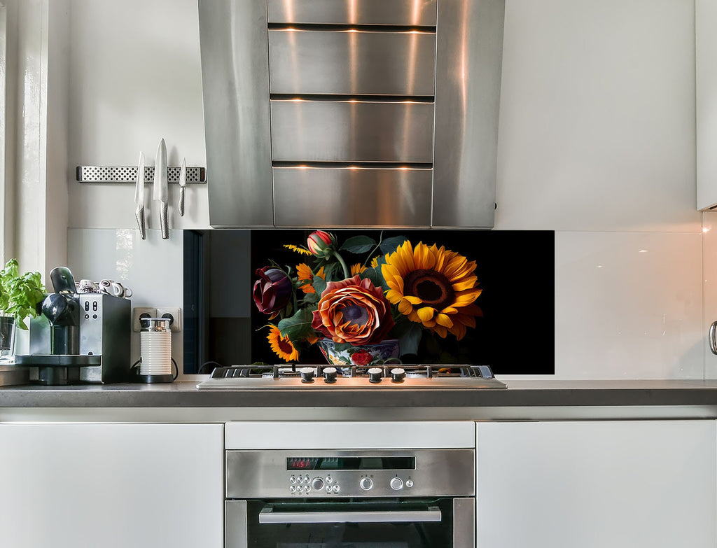 a stainless steel stove top oven sitting inside of a kitchen