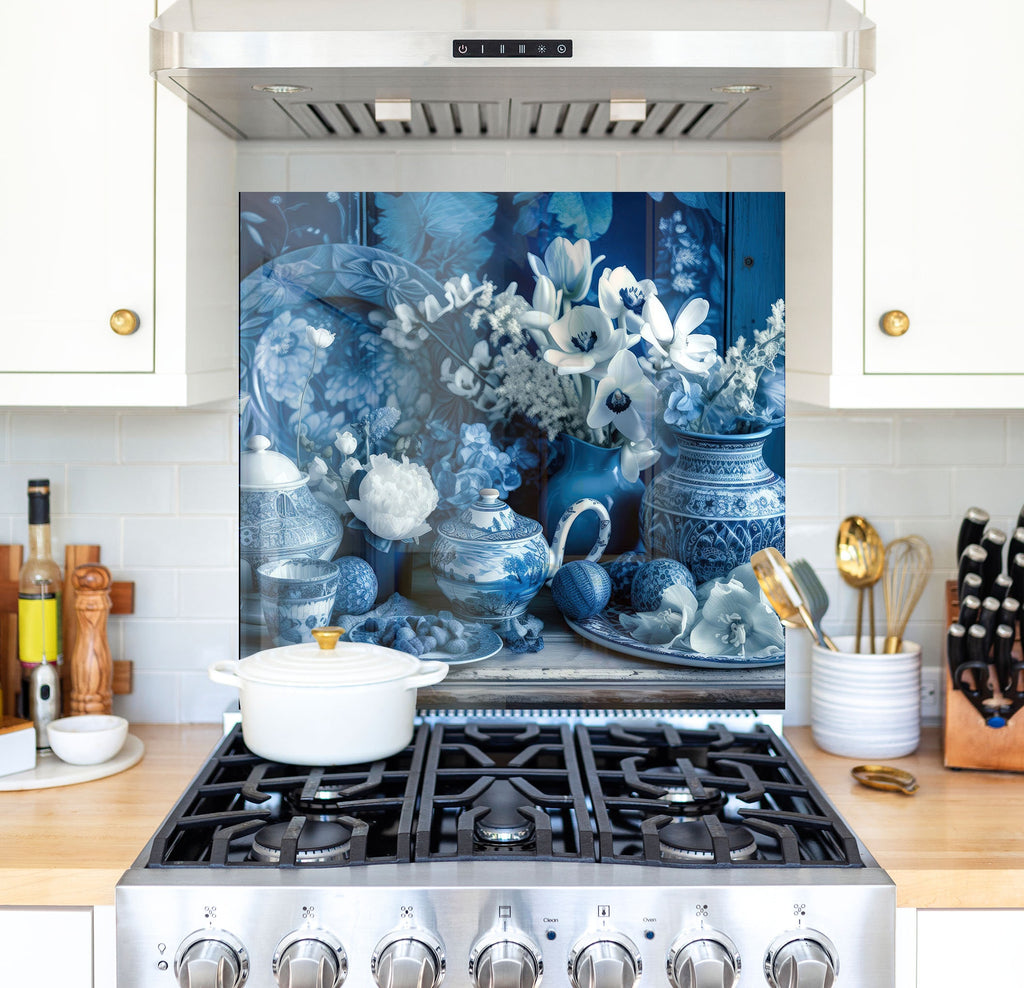 a stove top oven sitting inside of a kitchen