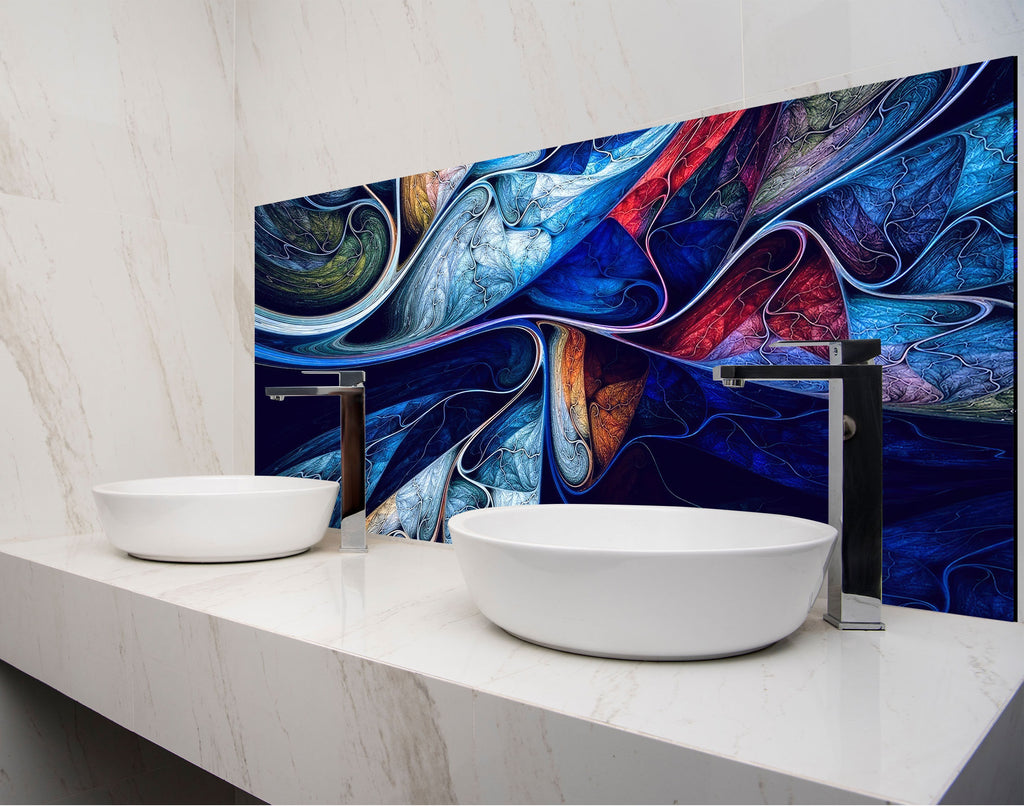 two white bowls on a counter in a bathroom