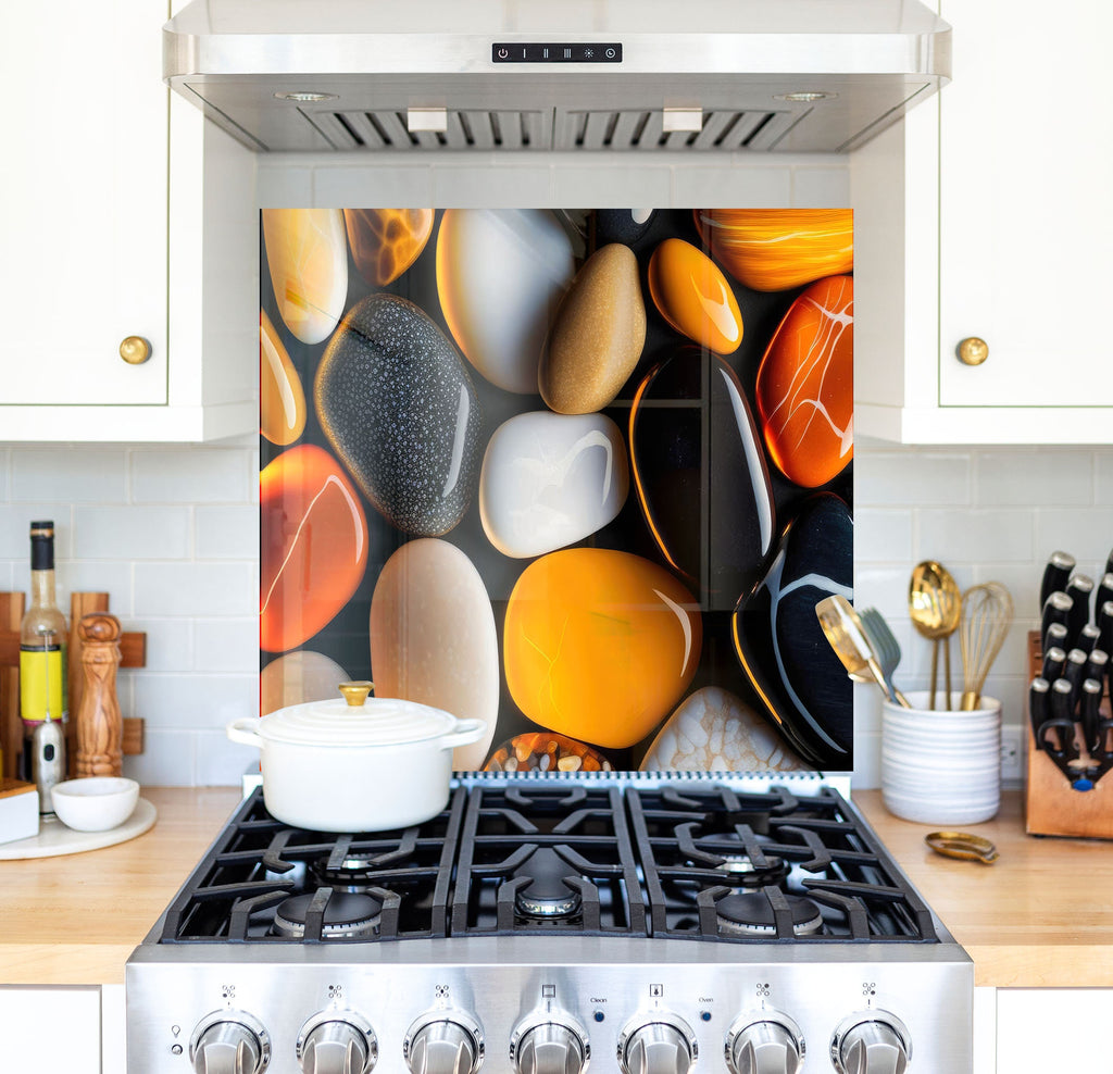 a stove top oven sitting inside of a kitchen