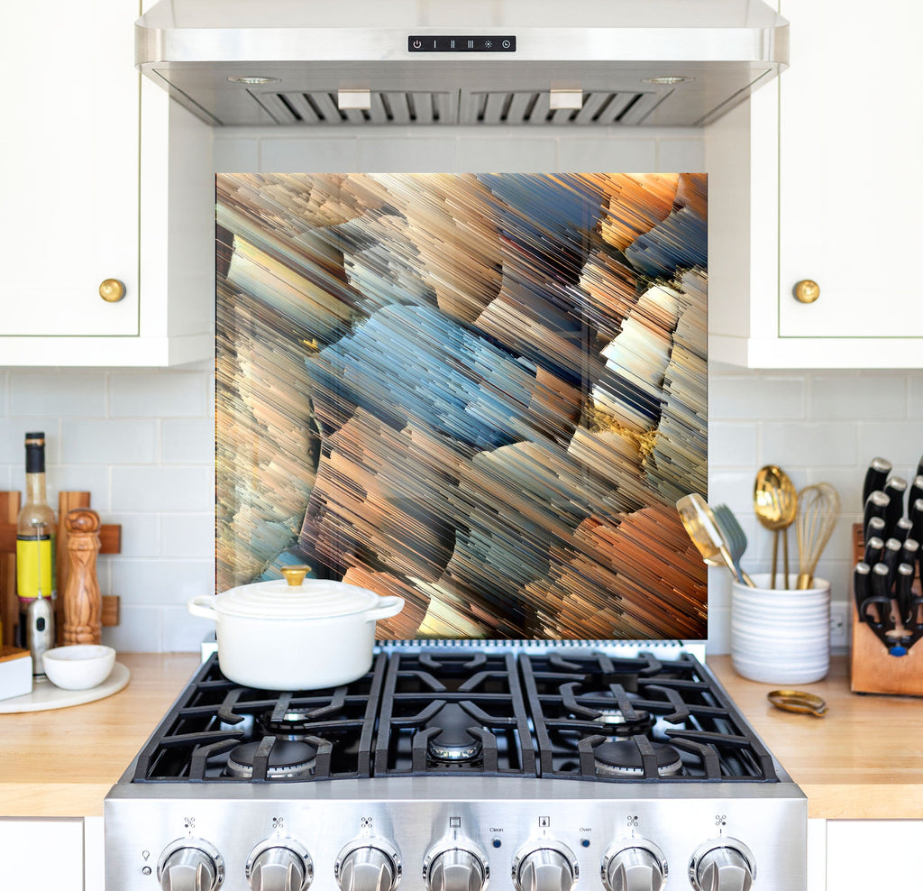 a stove top oven sitting inside of a kitchen