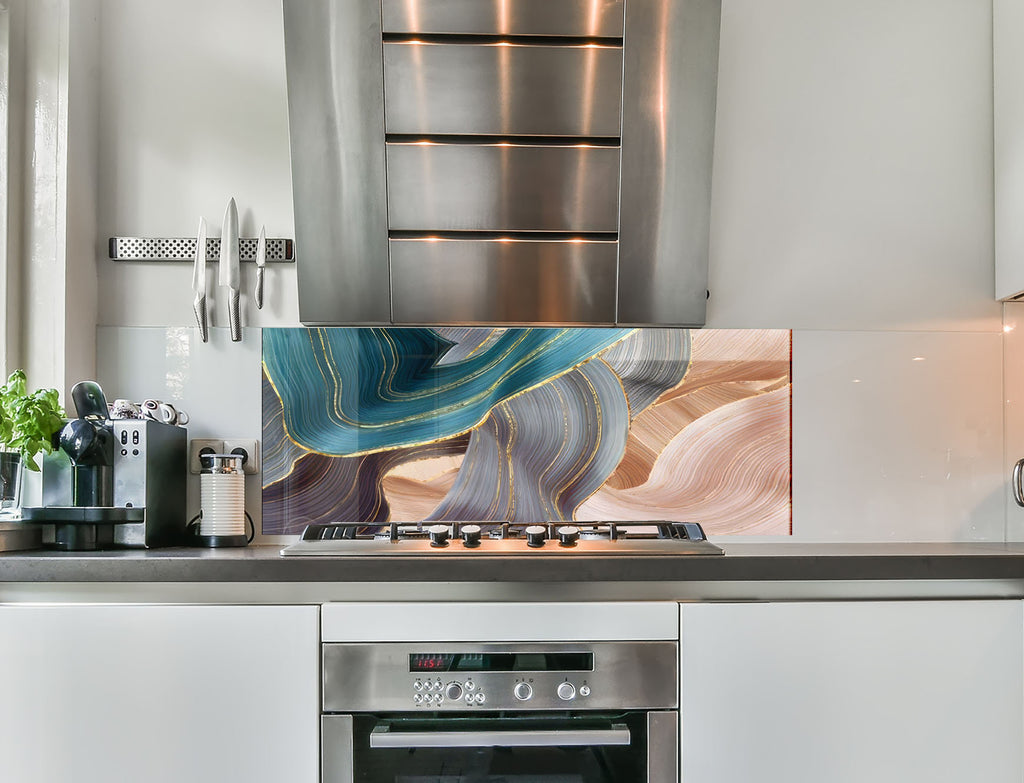 a stove top oven sitting inside of a kitchen