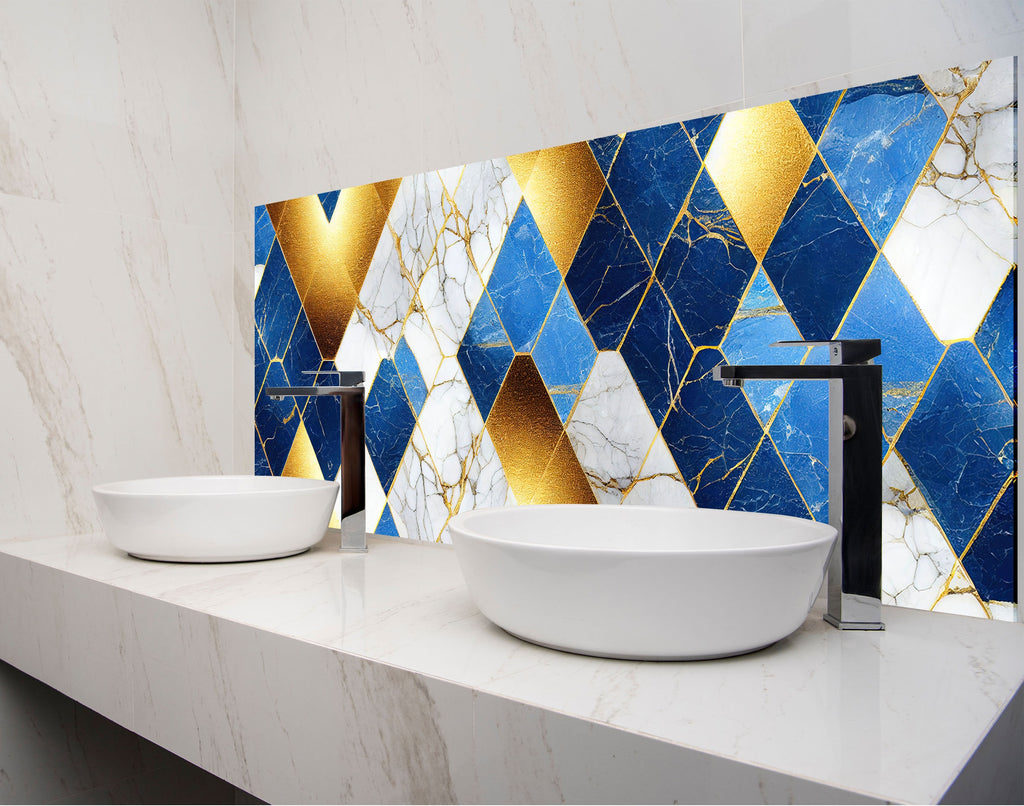 two white bowls on a counter in a bathroom