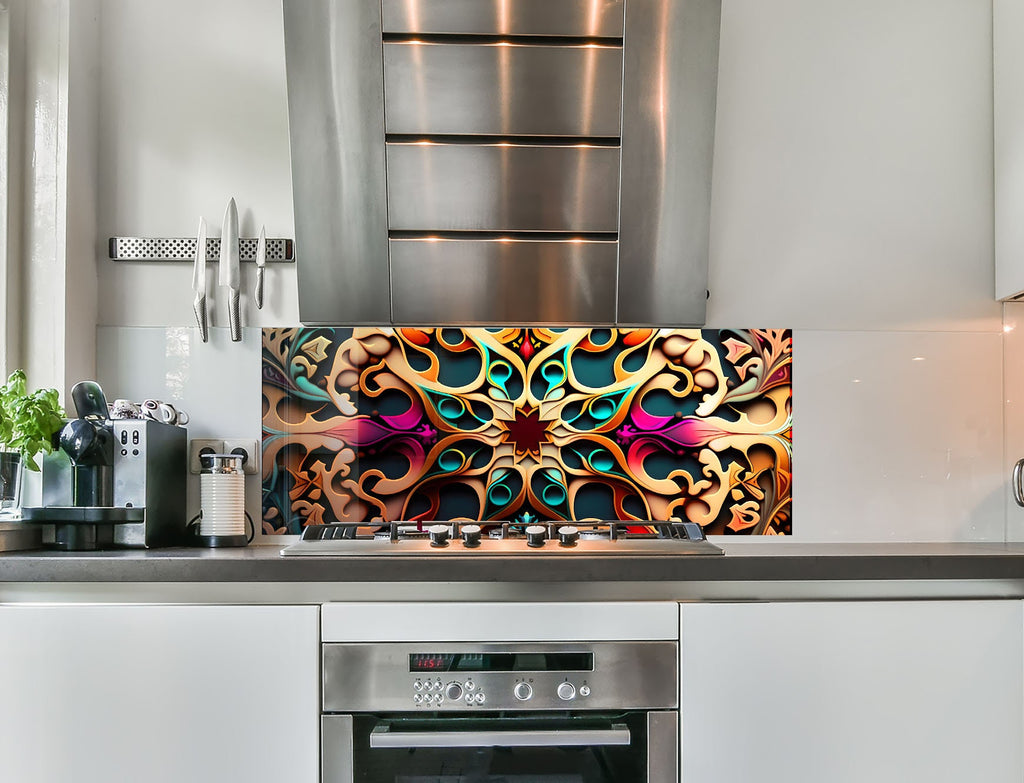 a stove top oven sitting inside of a kitchen