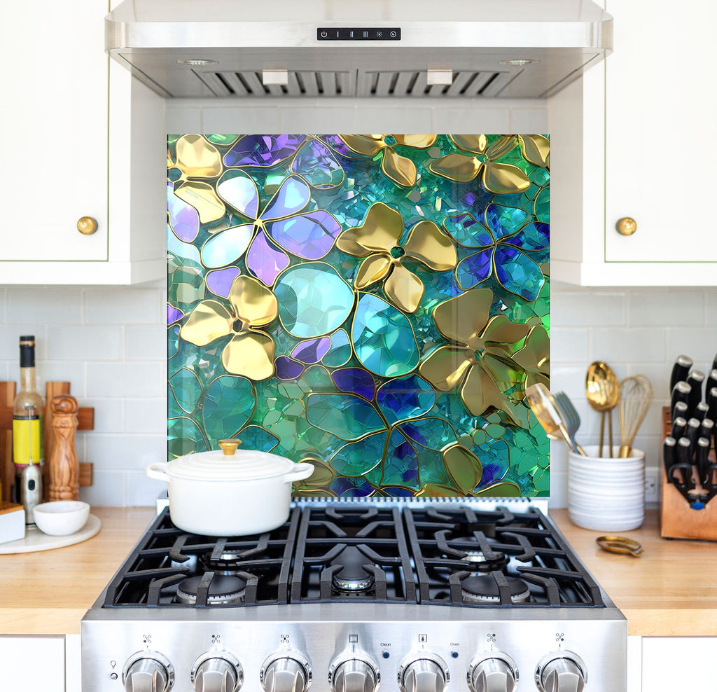 a stove top oven sitting inside of a kitchen