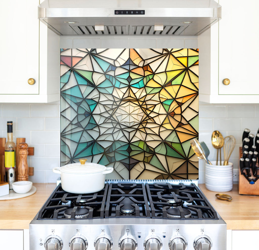 a stove top oven sitting inside of a kitchen