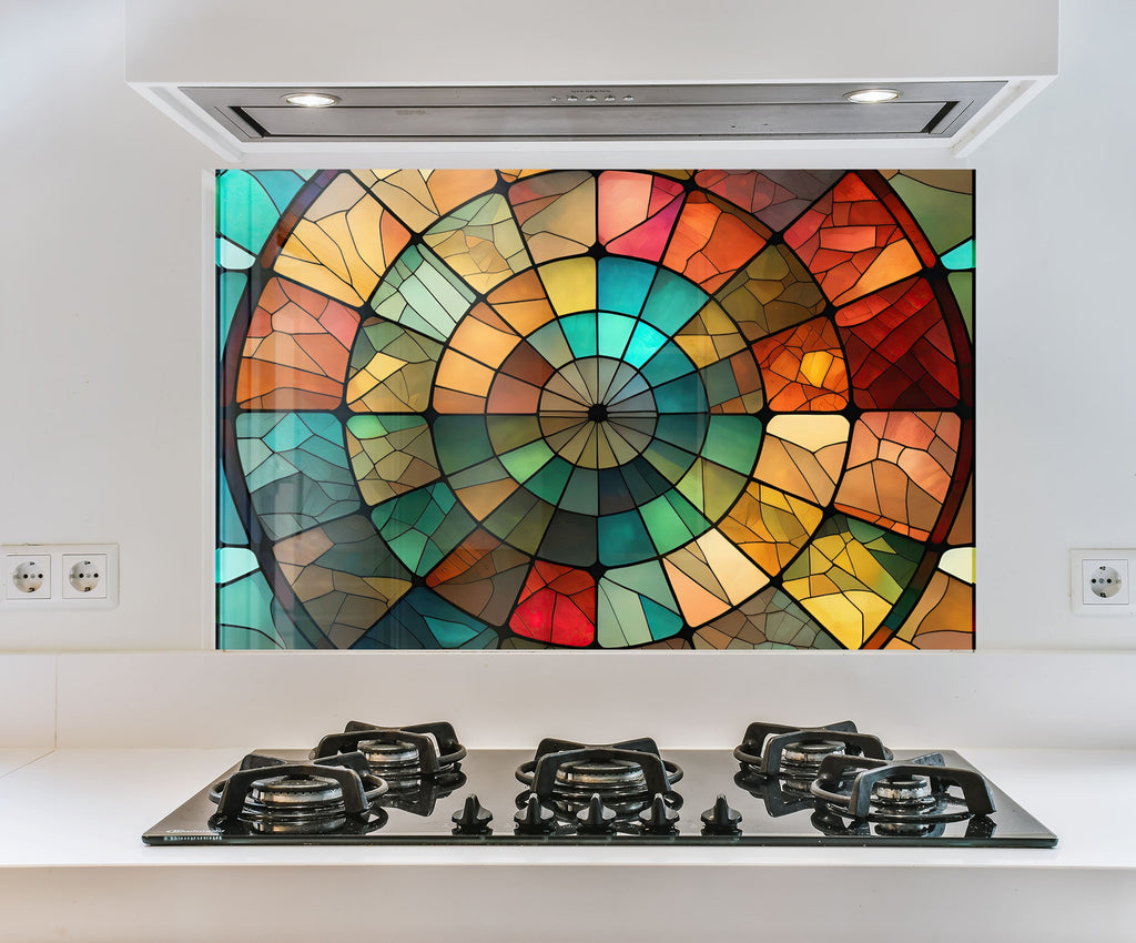 a picture of a kitchen with a stove top