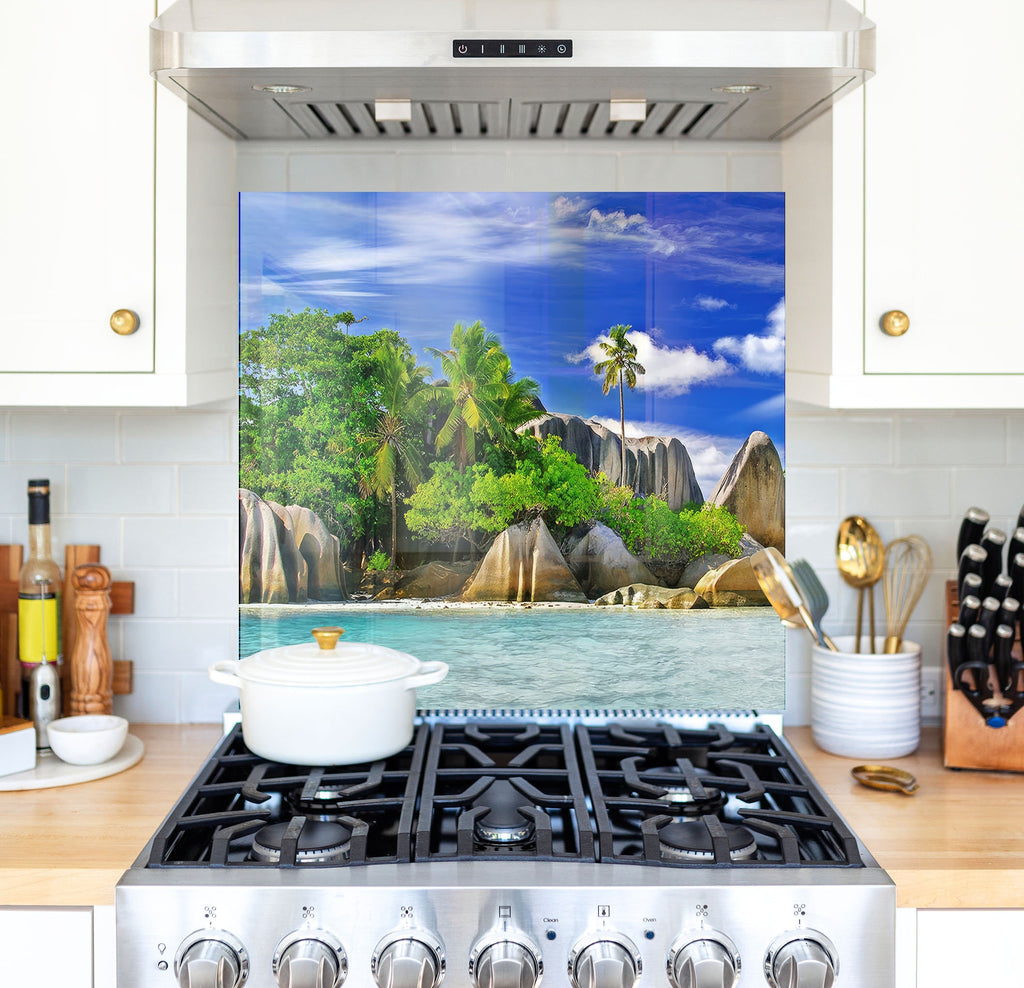 a stove top oven sitting inside of a kitchen