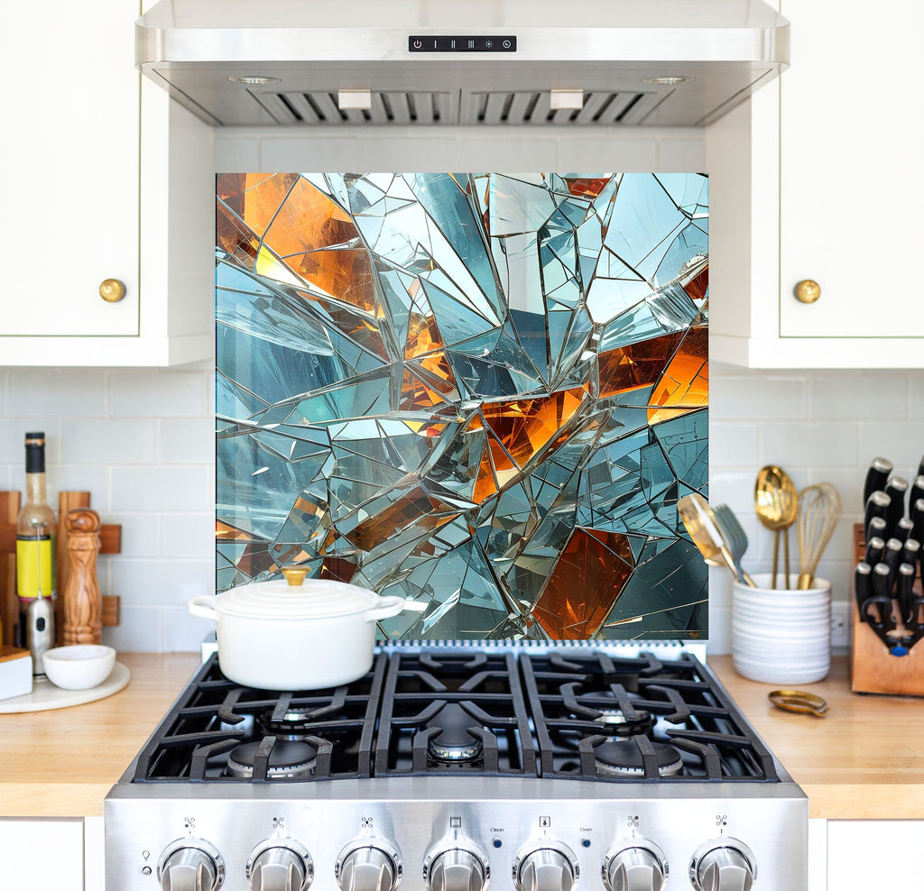 a stove top oven sitting inside of a kitchen