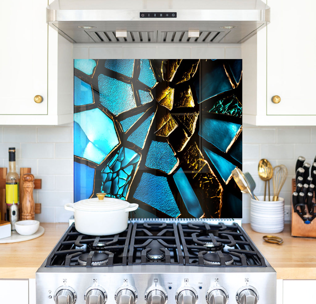 a stove top oven sitting inside of a kitchen