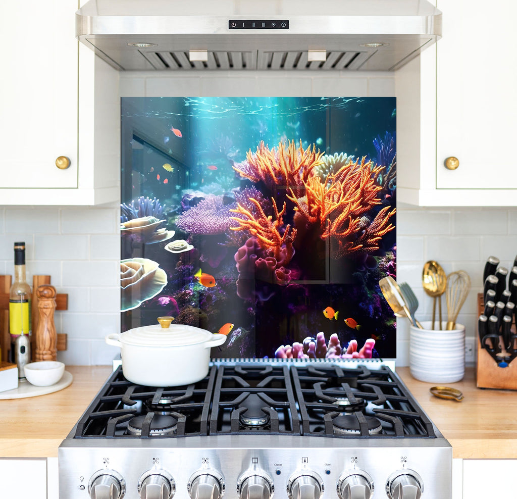 a stove top oven sitting inside of a kitchen