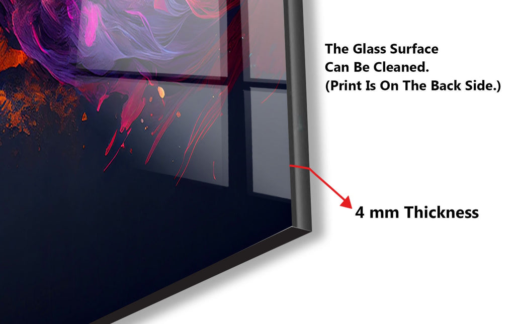 a picture of a wall with a glass surface and paint is on the back side