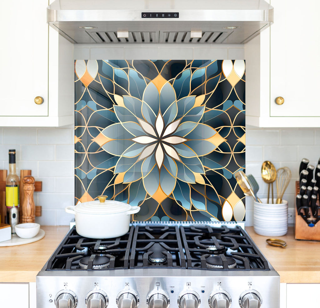 a stove top oven sitting inside of a kitchen