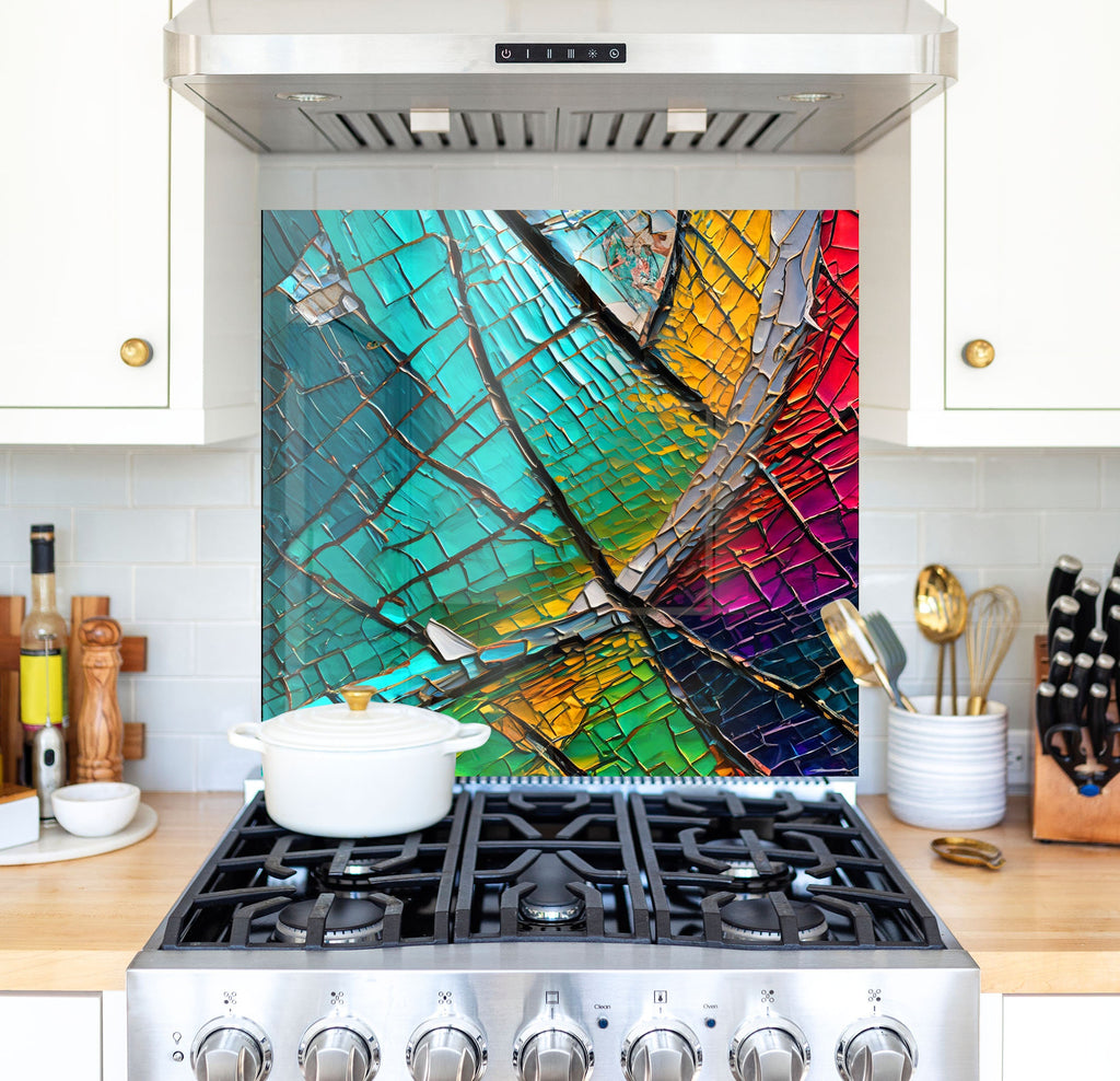 a stove top oven sitting inside of a kitchen