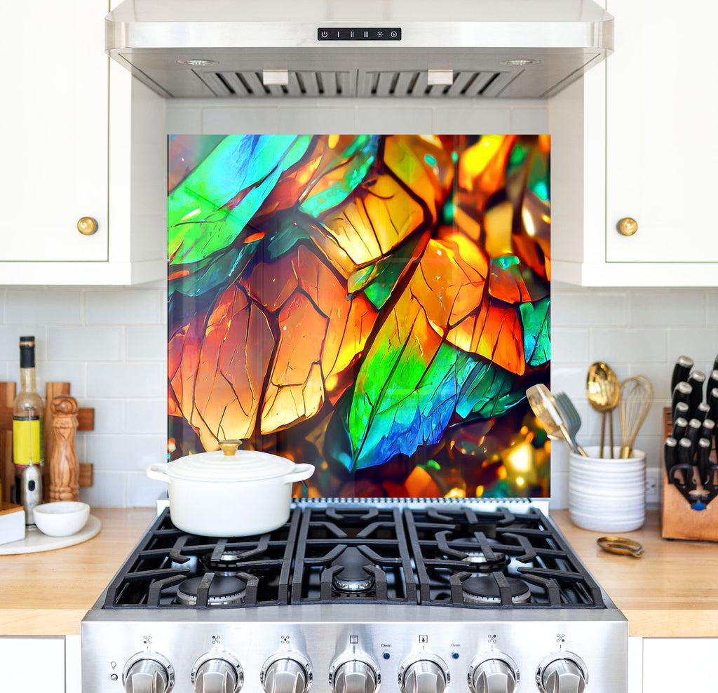 a stove top oven sitting inside of a kitchen